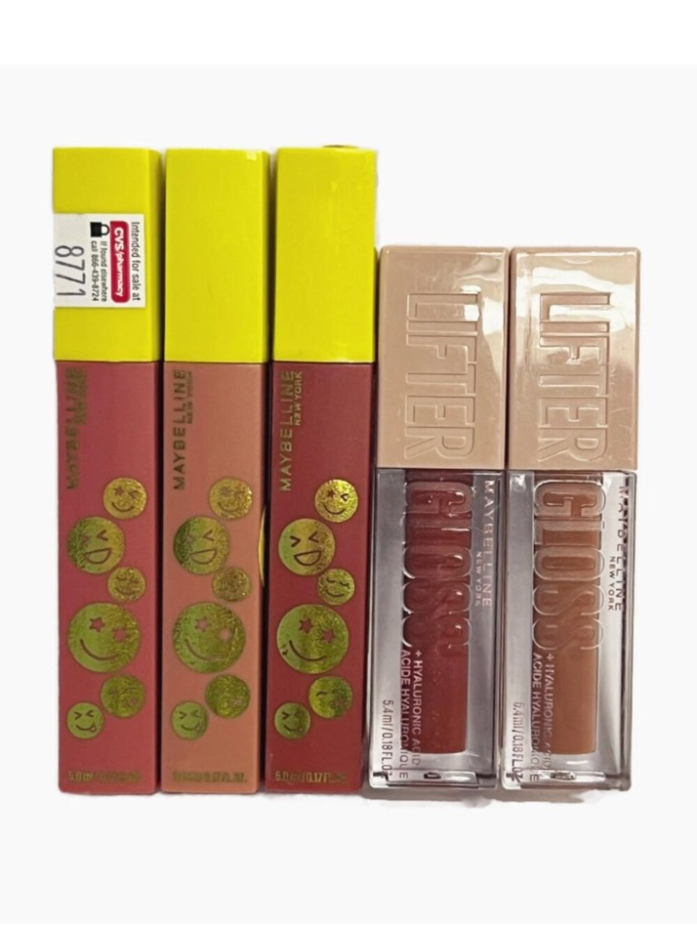 5 Maybelline Lifter Lip Gloss & Superstay Matte Liquid Lipstick LOT OF 5 NEW